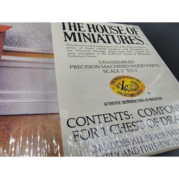 THE HOUSE OF MINITURES X-ACTO COLLECTORS EDITION WOOD DRAWERS FURNTIURE 1970S - Picture 3 of 7